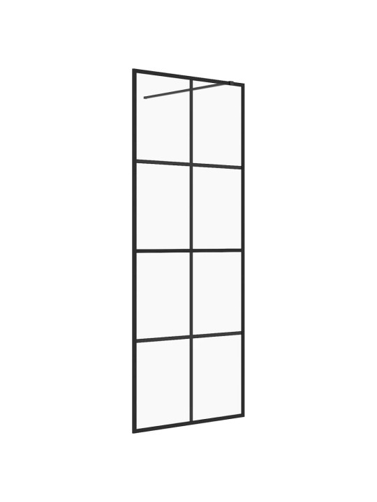 Zástěna do průchozí sprchy čiré ESG sklo 80 x 195 cm černá