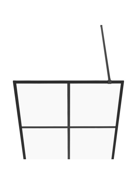 Zástěna do průchozí sprchy čiré ESG sklo 80 x 195 cm černá
