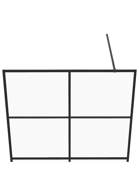 Zástěna do průchozí sprchy čiré ESG sklo 100 x 195 cm černá