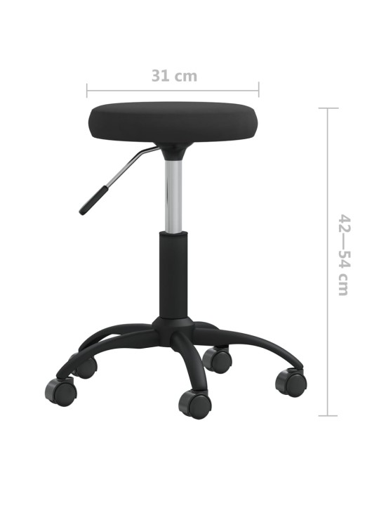 Otočná kancelářská židle černá samet