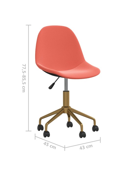 Otočné jídelní židle 2 ks růžové samet