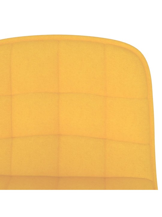 Barové židle 2 ks žluté textil