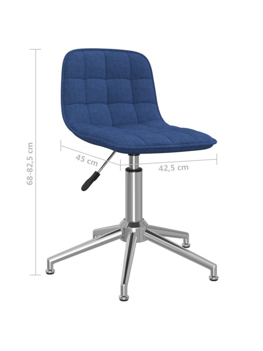 Otočné jídelní židle 2 ks modré textil