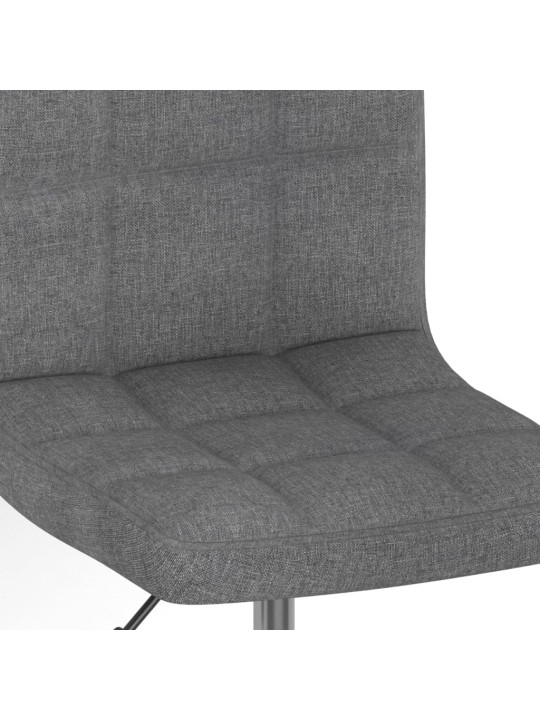 Otočné jídelní židle 2 ks světle šedé textil