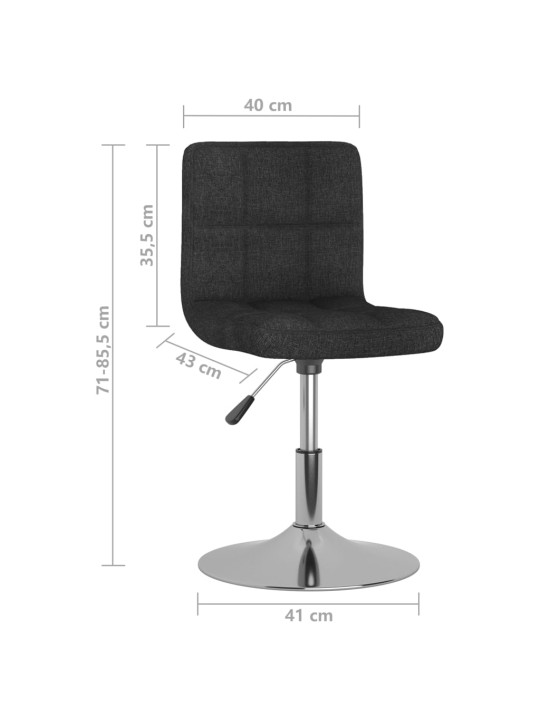Otočné jídelní židle 2 ks černé textil
