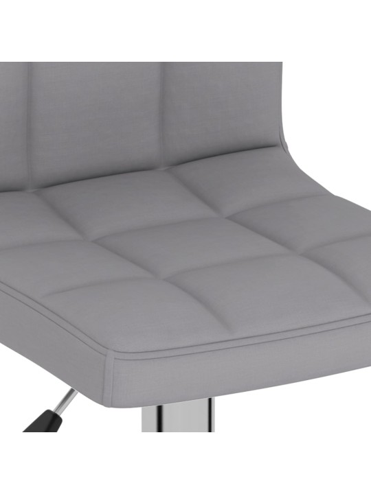 Barová židle světle šedá textil