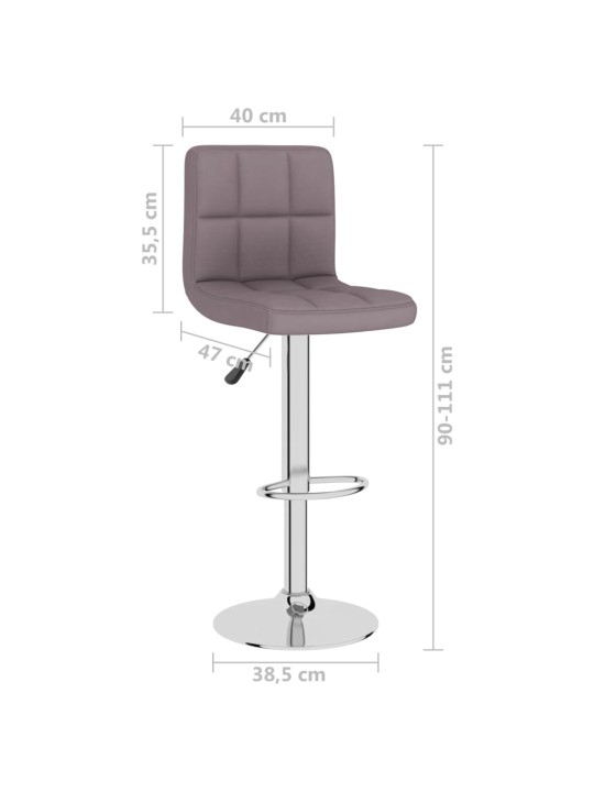 Barová židle taupe textil
