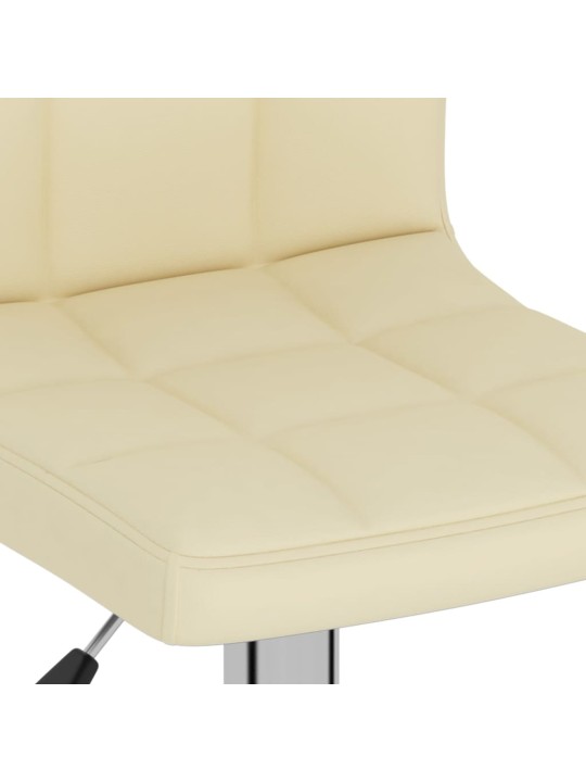Barové židle 2 ks krémové textil