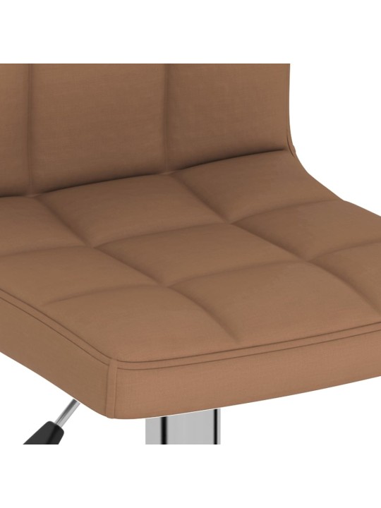 Barové židle 2 ks hnědé textil