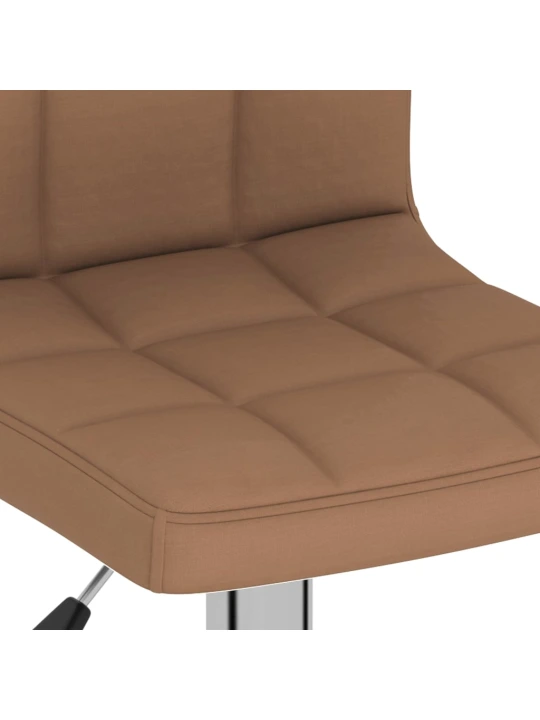 Barové židle 2 ks hnědé textil