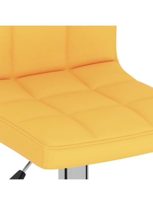 Barové židle 2 ks hořčicově žluté textil