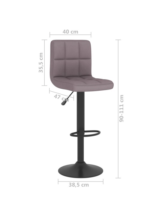 Barové židle 2 ks taupe textil