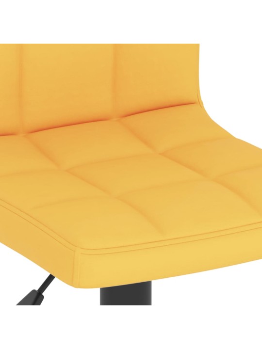 Barové židle 2 ks hořčicově žluté textil