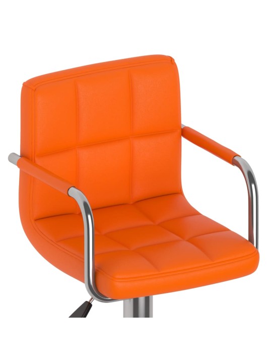 Barové stoličky 2 ks oranžové umělá kůže