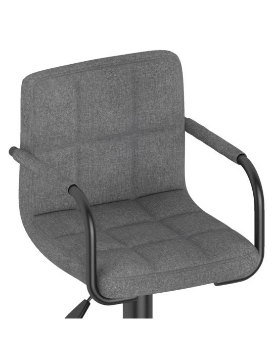 Barové židle 2 ks světle šedé textil