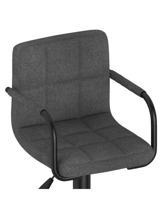 Barové stoličky 2 ks tmavě šedé textil