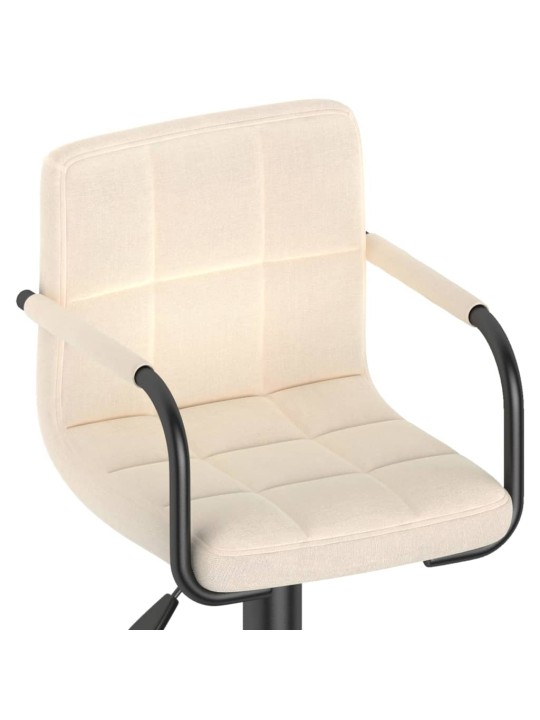 Barové židle 2 ks krémové textil