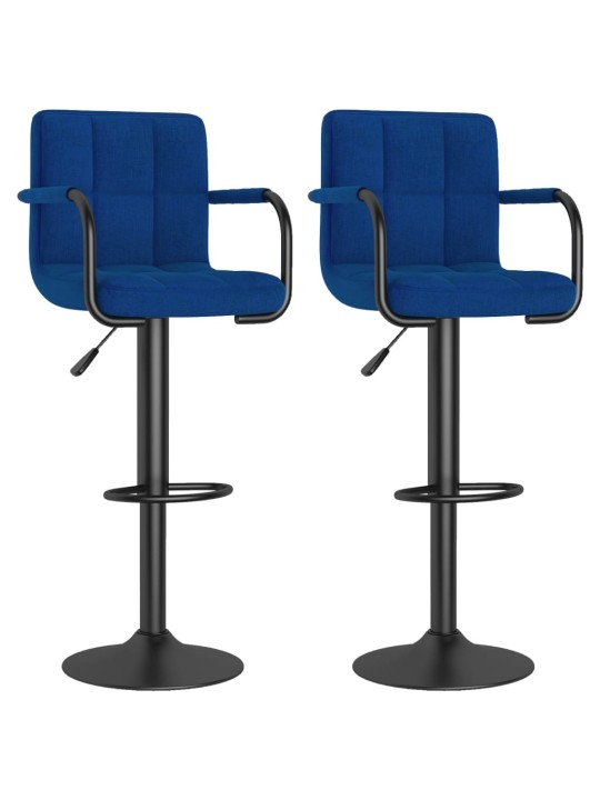 Barové židle 2 ks modré textil