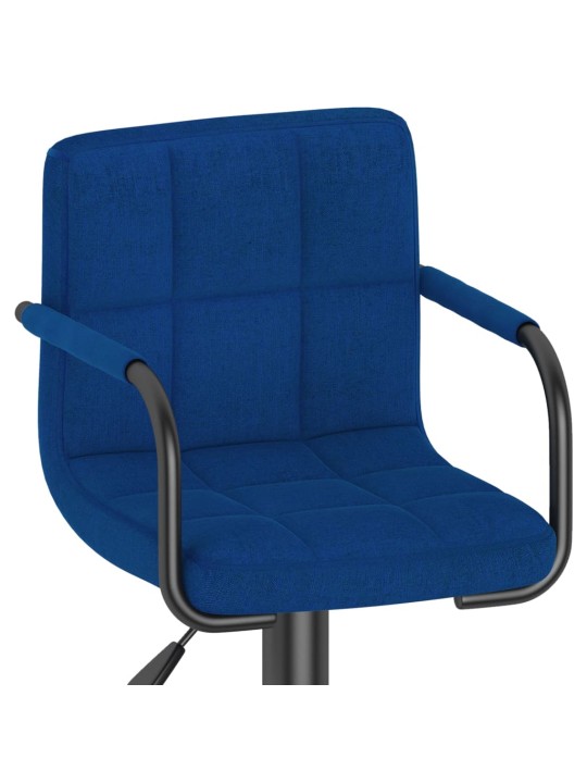 Barové židle 2 ks modré textil