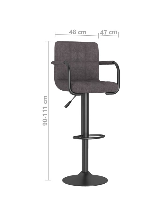 Barové židle 2 ks taupe textil