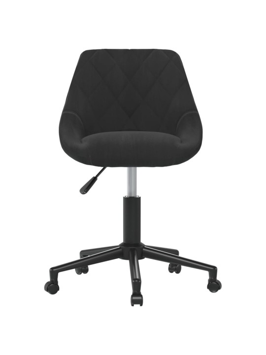 Otočné jídelní židle 2 ks černé samet
