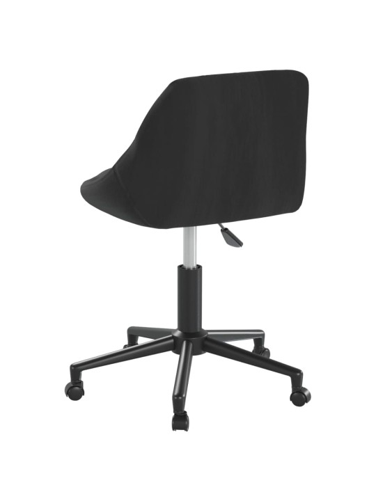 Otočné jídelní židle 2 ks černé samet