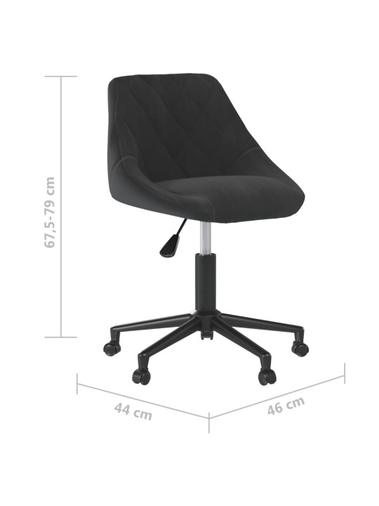 Otočné jídelní židle 2 ks černé samet