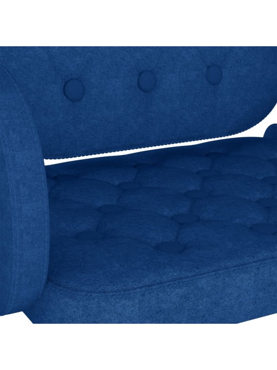 Barové židle 2 ks modré textil