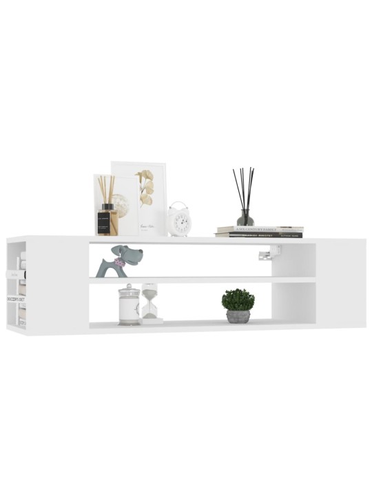 Závěsná TV skříňka bílá 100 x 30 x 26,5 cm dřevotříska