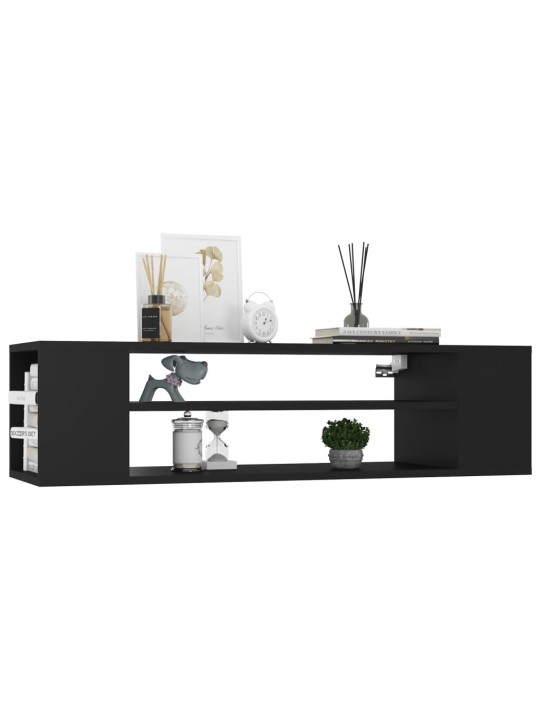 Závěsná TV skříňka černá 100 x 30 x 26,5 cm dřevotříska
