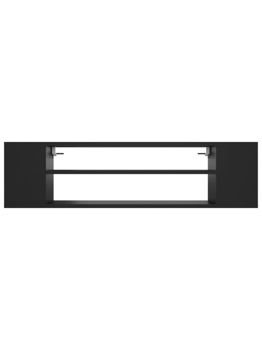 Závěsná TV skříňka černá 100 x 30 x 26,5 cm dřevotříska