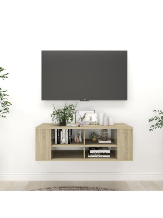 Nástěnná tv skříňka dub sonoma 102 x 35 x 35 cm dřevotříska