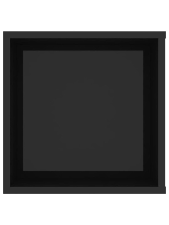 Nástěnná TV skříňka černá vysoký lesk 102x35x35 cm dřevotříska