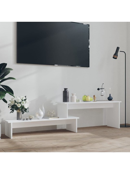TV stolek bílý 180 x 30 x 43 cm kompozitní dřevo