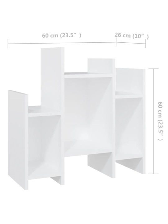 Odkládací skříňka bílá 60 x 26 x 60 cm kompozitní dřevo