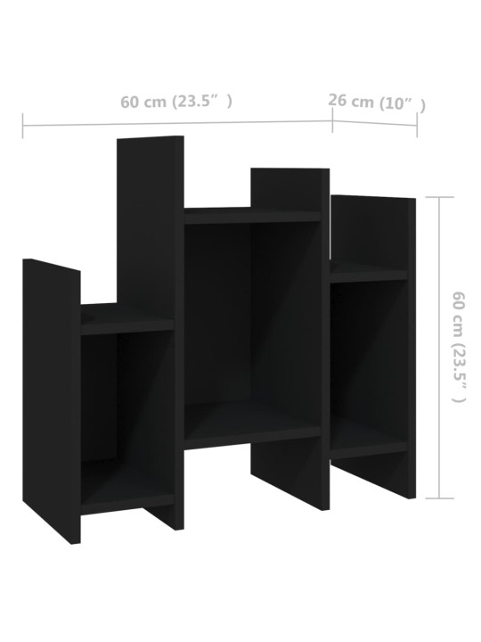 Odkládací skříňka černá 60 x 26 x 60 cm kompozitní dřevo