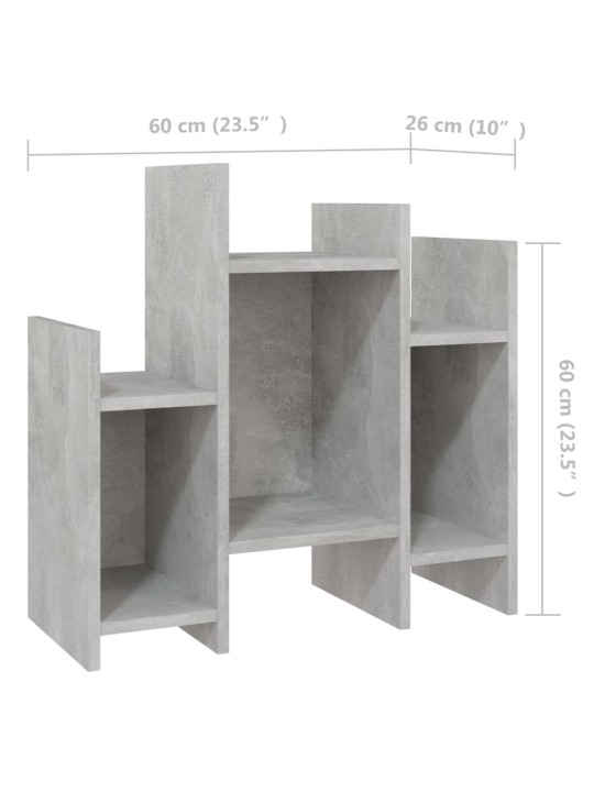 Odkládací skříňka betonově šedá 60x26x60 cm kompozitní dřevo