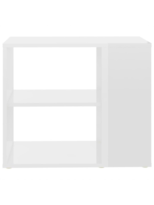 Odkládací skříňka bílá vysoký lesk 60x30x50 cm kompozitní dřevo