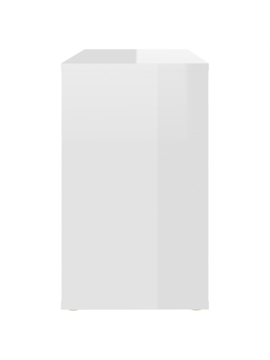 Odkládací skříňka bílá vysoký lesk 60x30x50 cm kompozitní dřevo