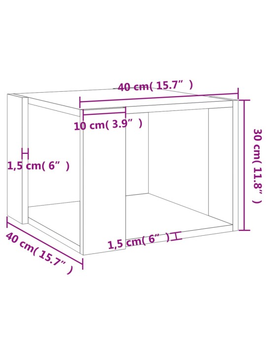 Konferenční stolek betonově šedý 40x40x30 cm kompozitní dřevo