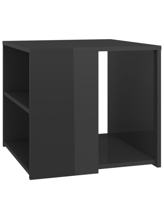 Odkládací stolek šedý vysoký lesk 50x50x45 cm kompozitní dřevo