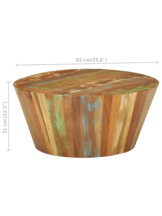 Konferenční stolek Ø 65 x 31 cm masivní recyklované dřevo