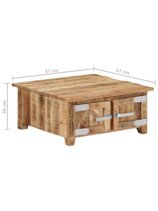 Konferenční stolek 67 x 67 x 30 cm masivní mangovníkové dřevo