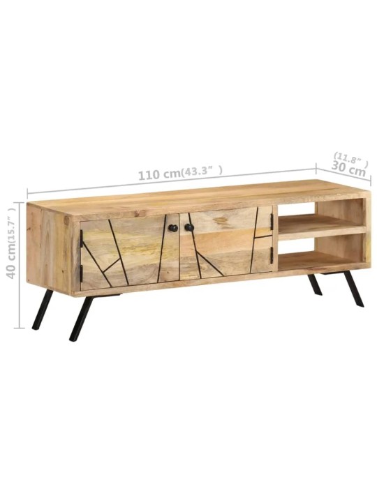 TV stolek 110 x 30 x 40 cm masivní mangovníkové dřevo