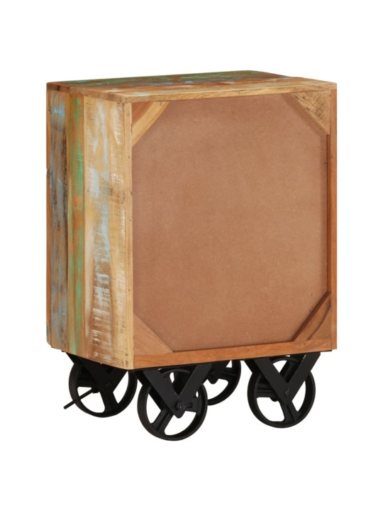 Noční stolek na kolečkách 40x30x57 cm masivní recyklované dřevo