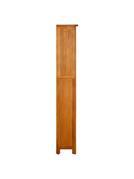 Knihovna s 5 policemi 45 x 22 x 140 cm masivní dubové dřevo