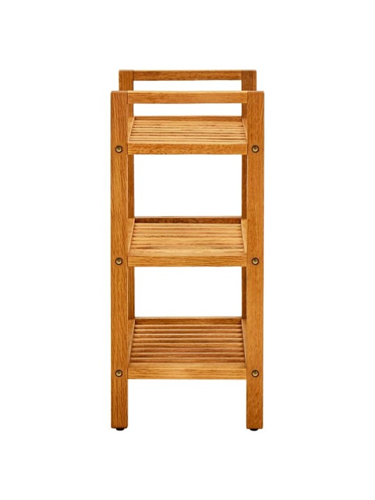 Botník se 3 policemi 50 x 27 x 60 cm masivní dubové dřevo
