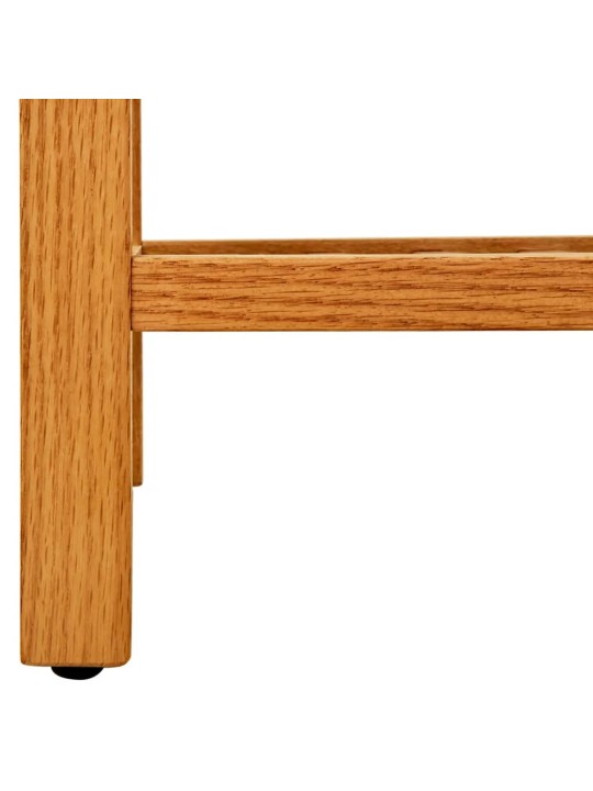 Botník se 4 policemi 50 x 27 x 80 cm masivní dubové dřevo