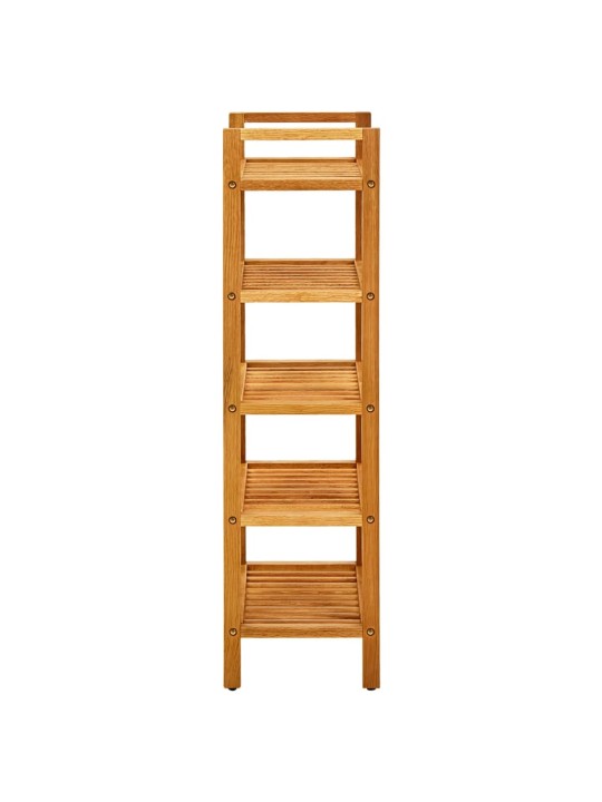 Botník s 5 policemi 50 x 27 x 100 cm masivní dubové dřevo
