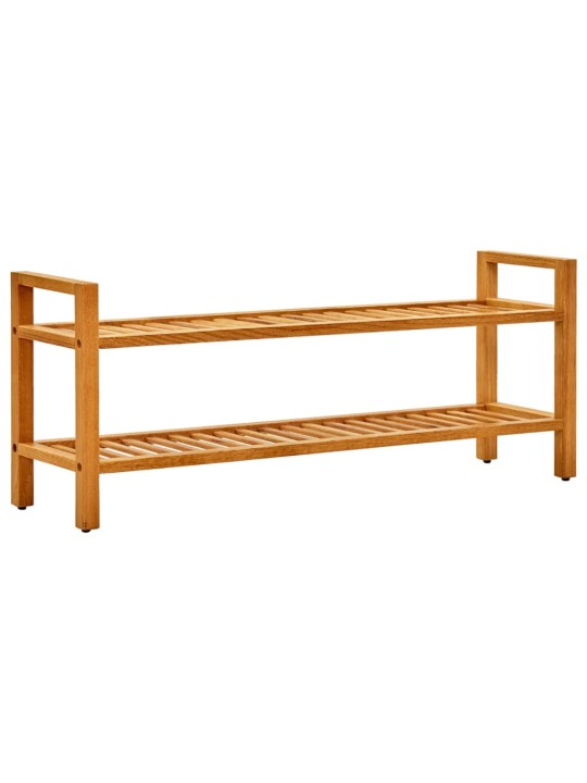 Botník se 2 policemi 100 x 27 x 40 cm masivní dubové dřevo
